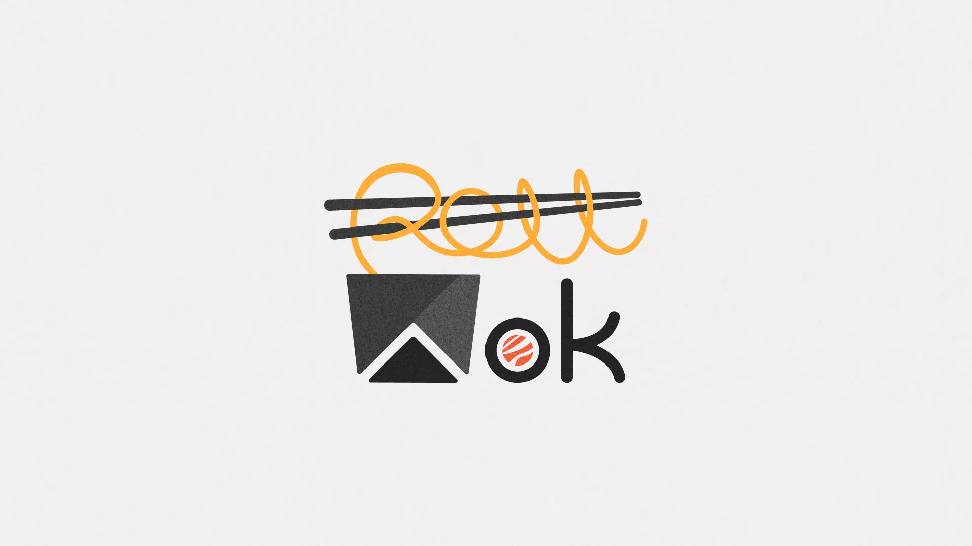 Разработка логотипа суши-бара «Roll Wok Club» в Таре